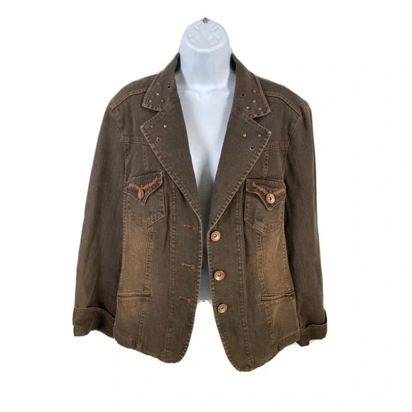 Bianca Spender Jackets Coats Bianca Womens Brown Denimlong